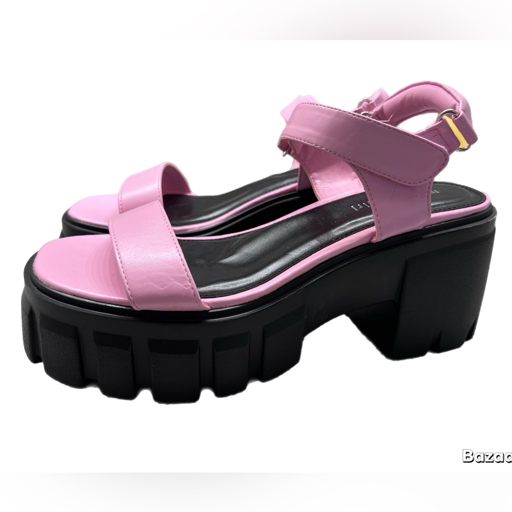 Madden Girl Pink Platform Chunky Sandals